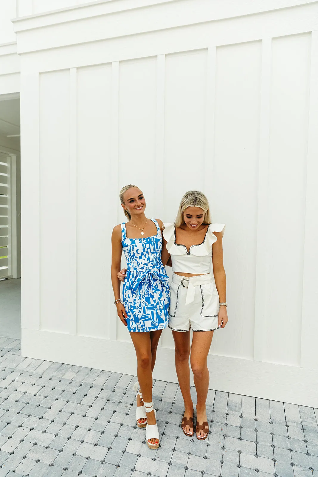Ariana Mini Dress - Santorini Escape