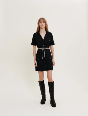 BELTED KNIT DRESS