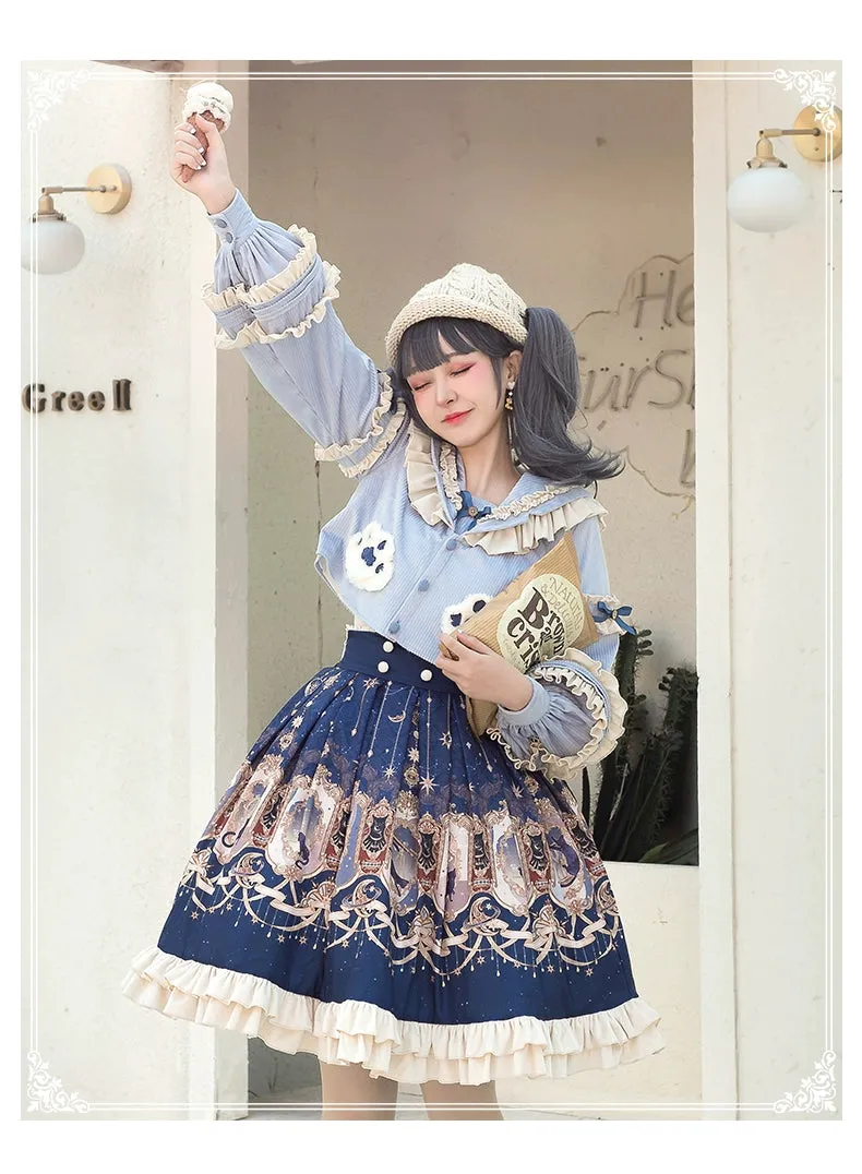 (BFM)YingLuoFu~Winter Lolita Skirt Set~ Starry Court Retro Palace SK Cloak