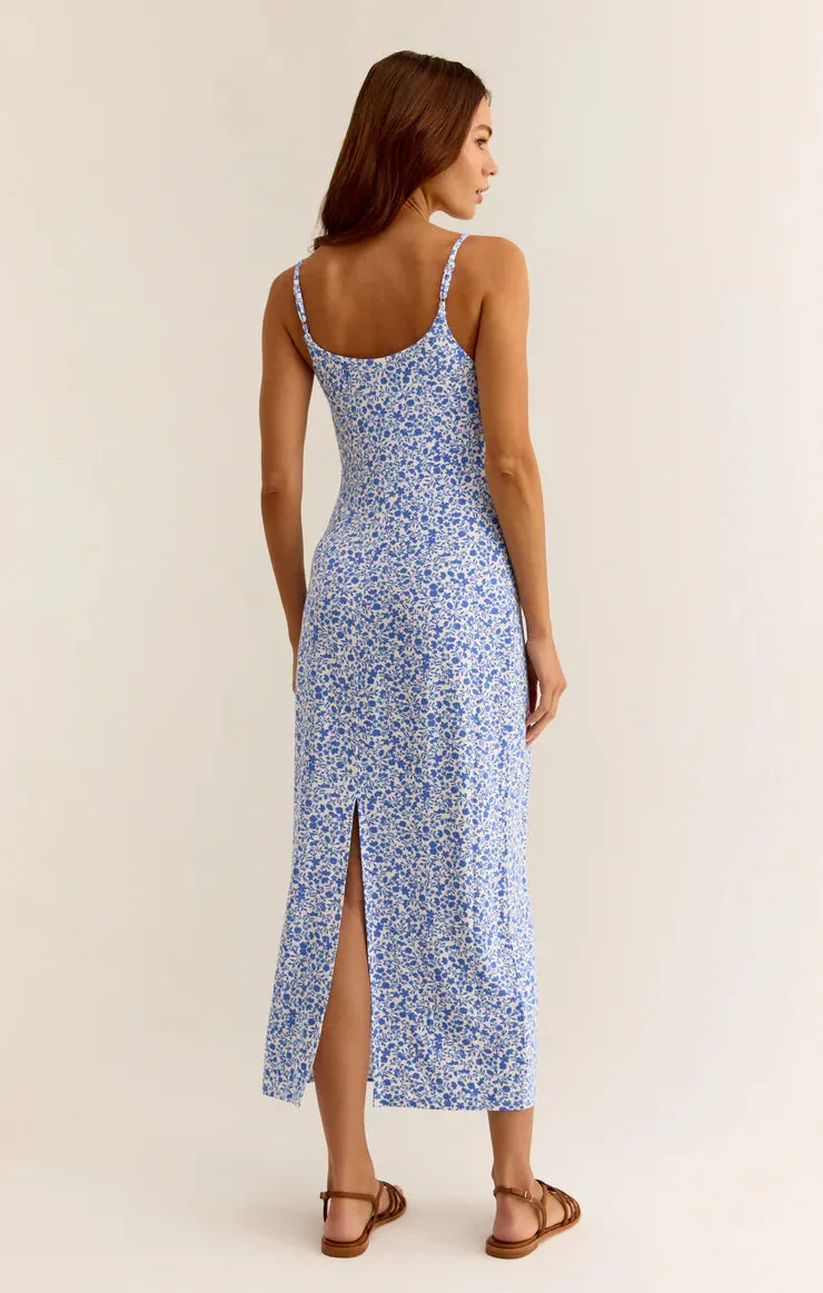 Carita Cocos Floral Midi Blue Waves