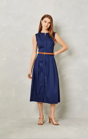 Cartolina Hadley Dress Tencel Navy