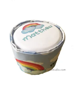 Cheery Rainbow Personalized Diaper Cake