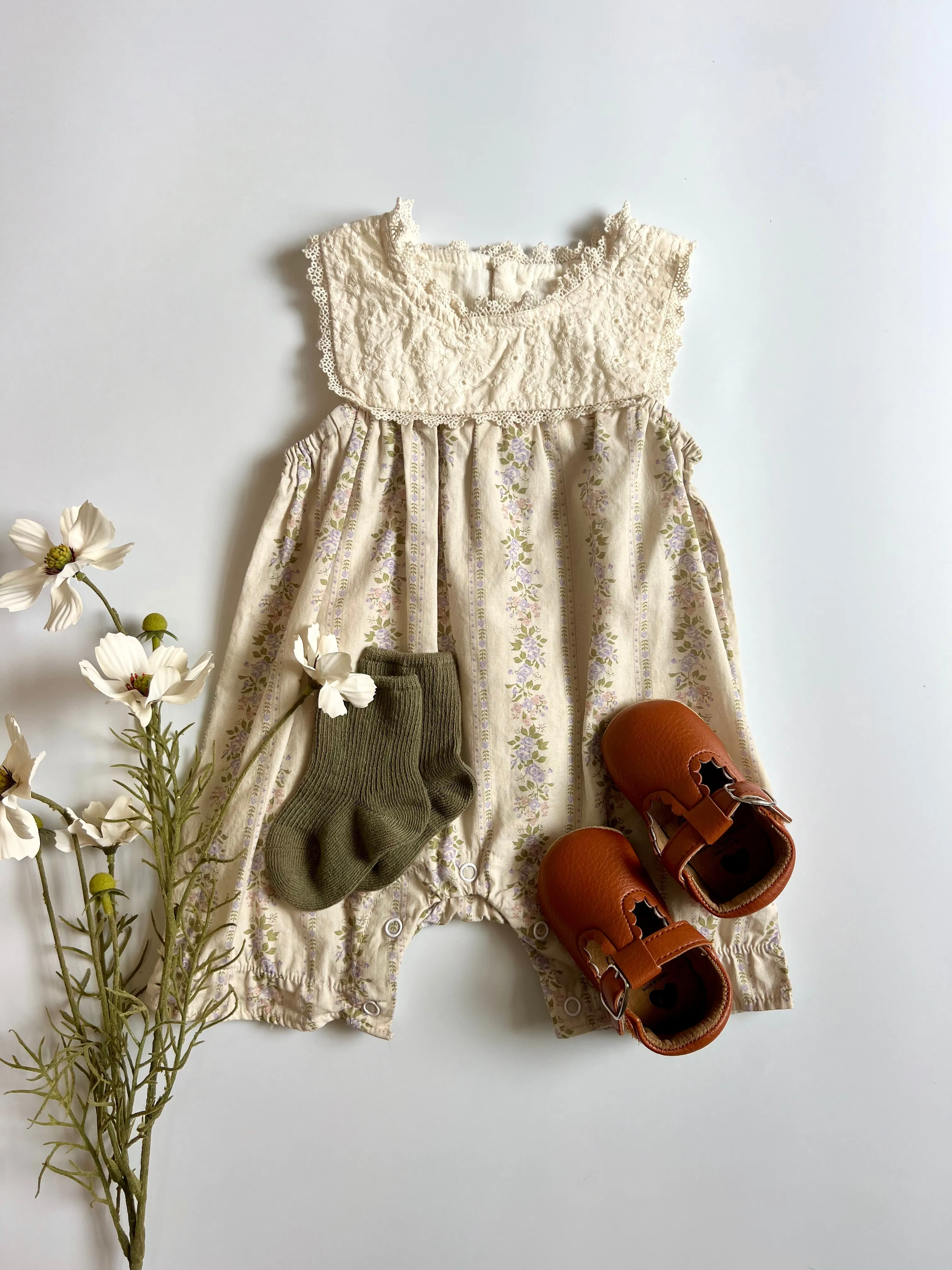 Eleanore Vintage Lace Romper