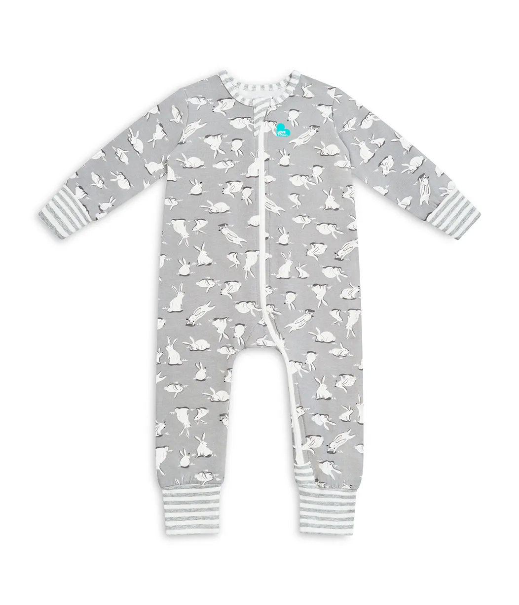Footless Romper Grey Cottontail Cotton