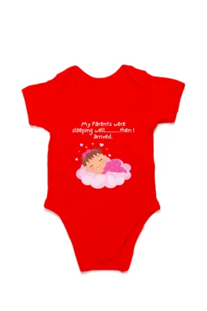 Funny Baby Girl Rompers - Because Sleep Was Overrated… Until She Arrived! (White Font)