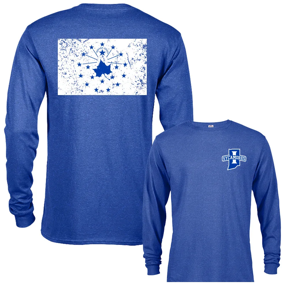 Indiana State University Sycamores School Flag Logo Long Sleeve T-Shirt
