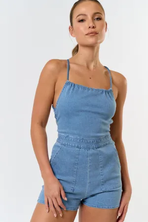 Lilia Denim Romper