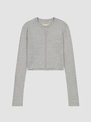 Long Sleeve Tee | Heather Grey Raw