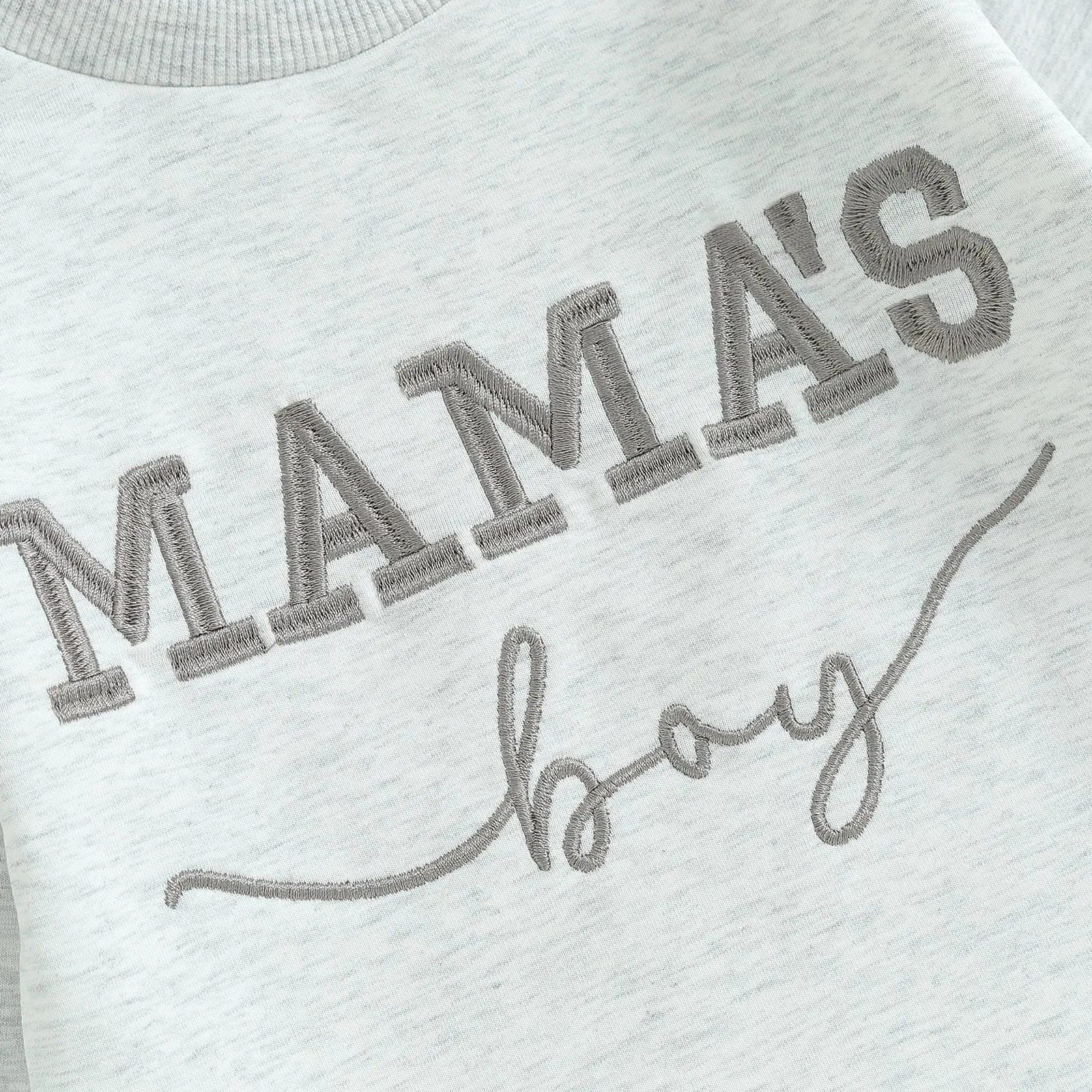 MAMA'S BOY Light Gray Romper
