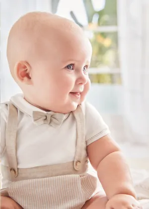Mayoral 1636 095 - Natural All in One Short Romper