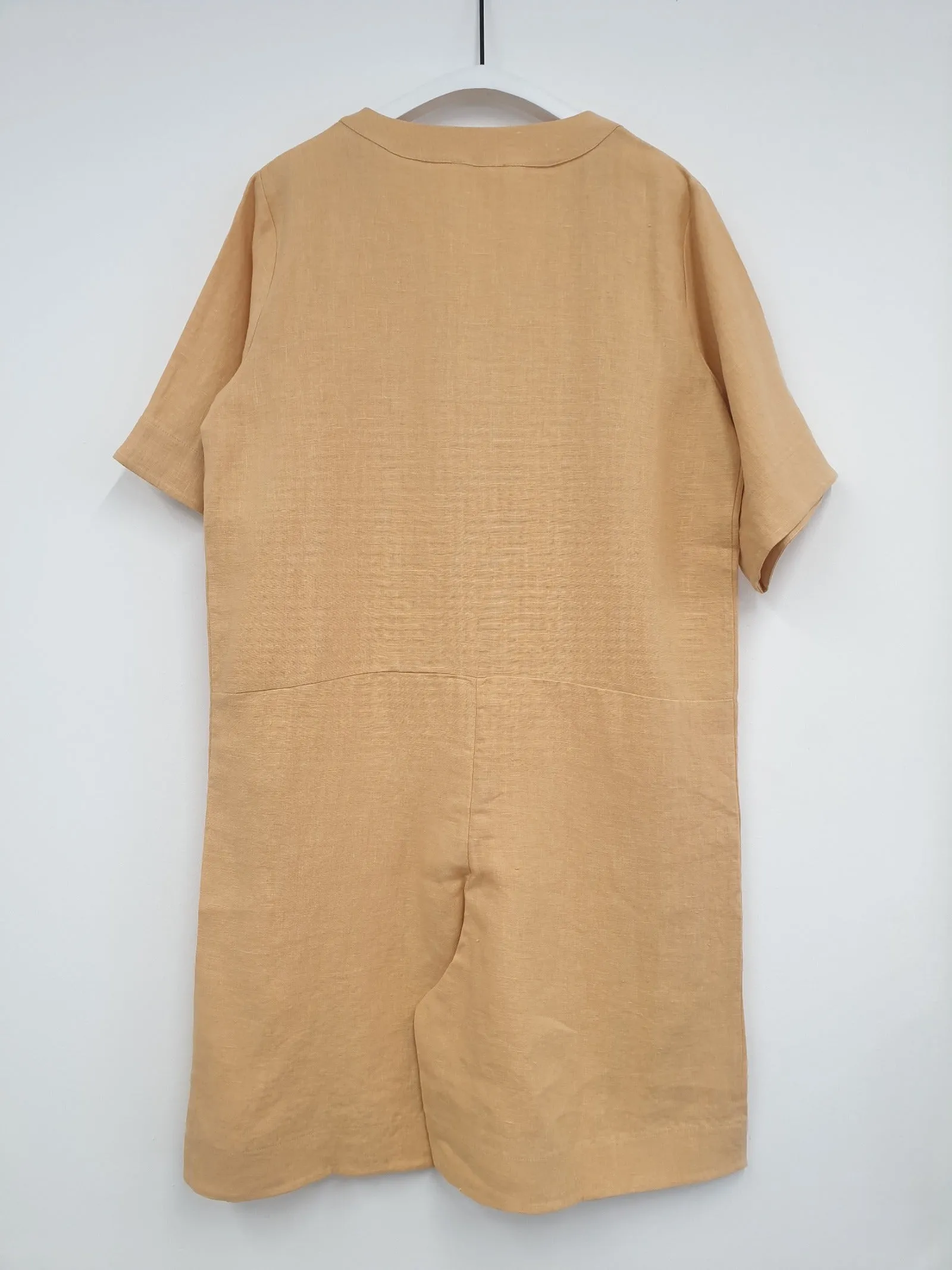 Nadia Linen Playsuit In Sunflower