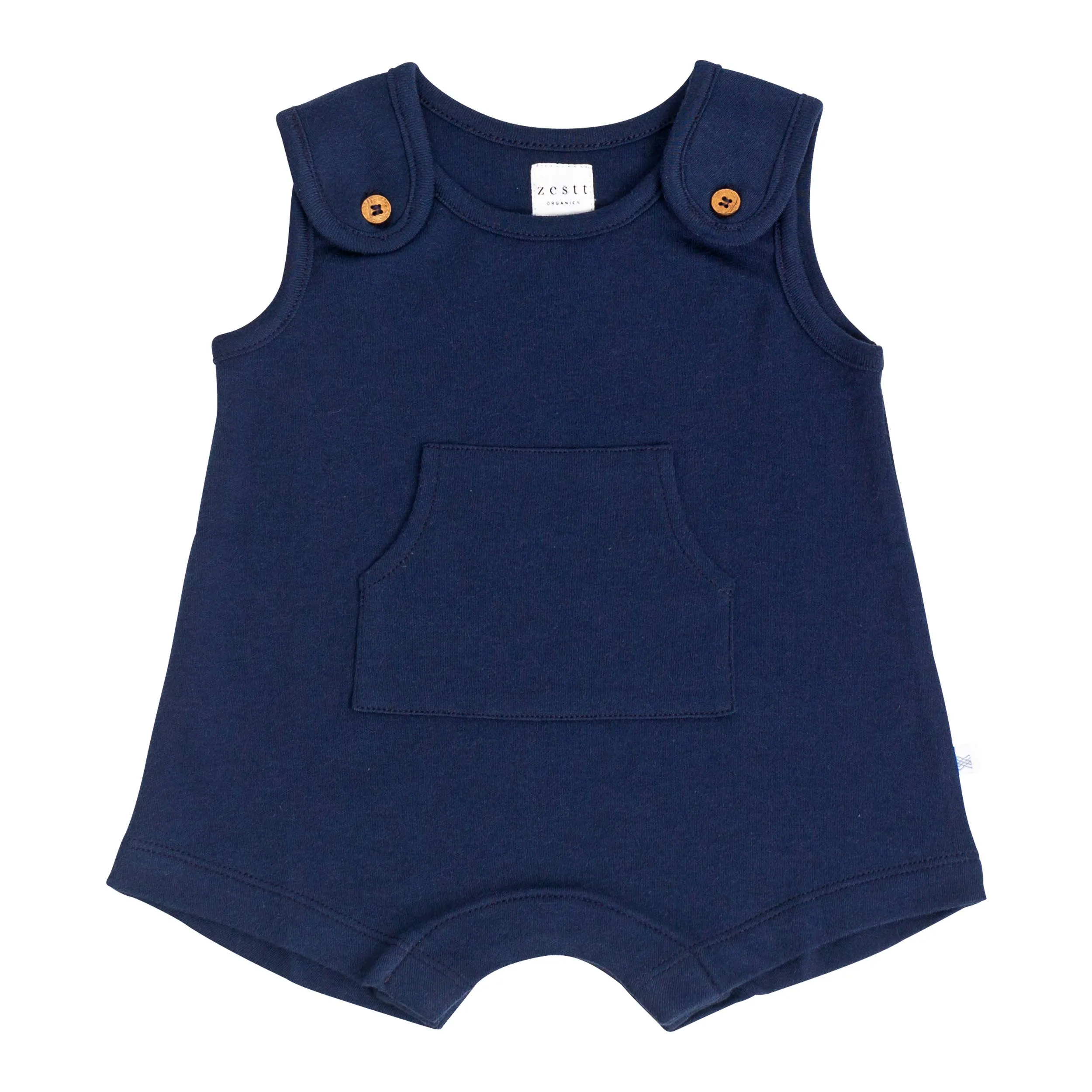Navy Organic Cotton Tank Romper