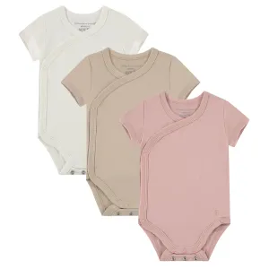 Overslagromper korte mouw MIKKY (3-pack) - Off White, Beige & Roze