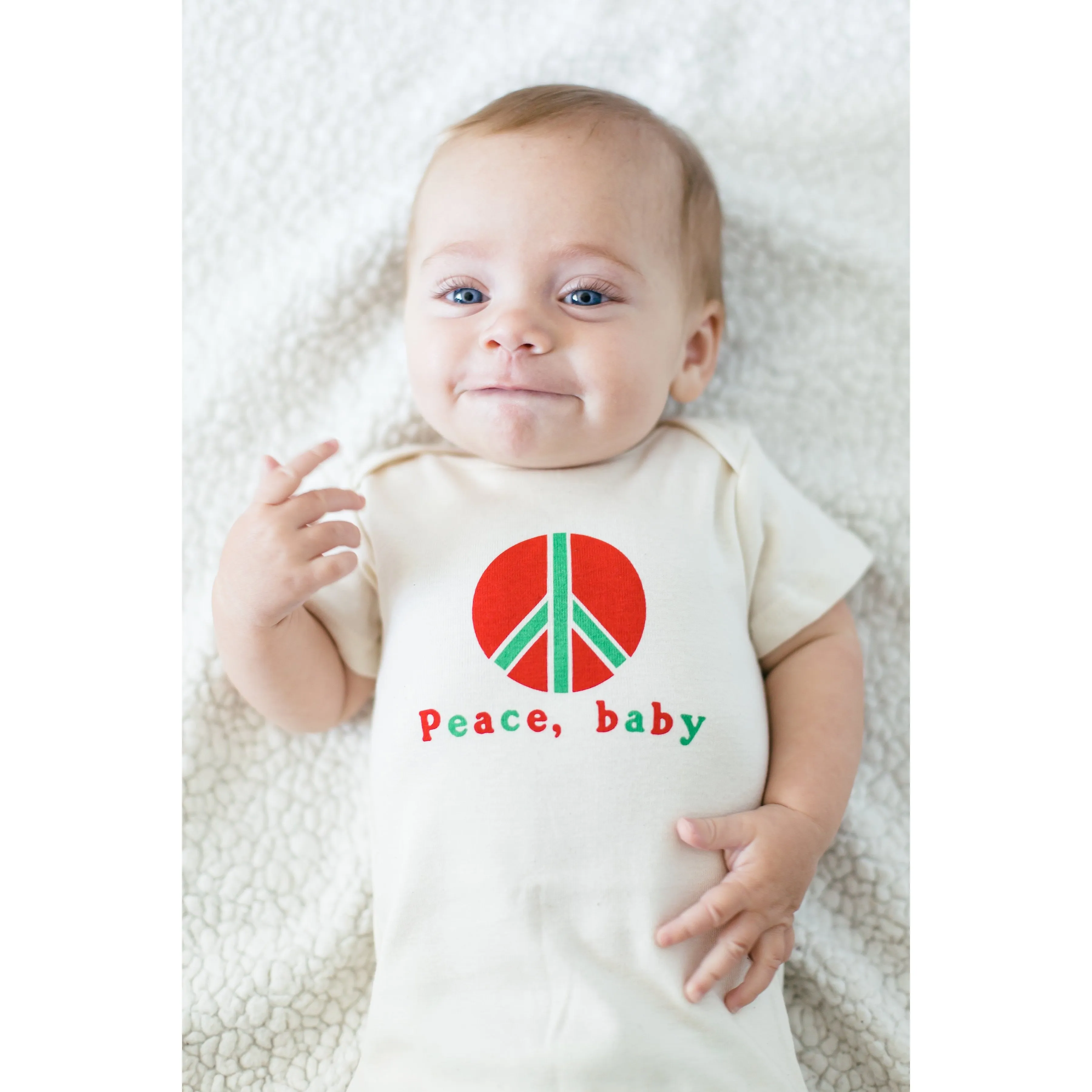 Peace Baby Short Sleeve Romper