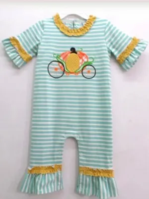 Pumpkin Carriage Applique Romper