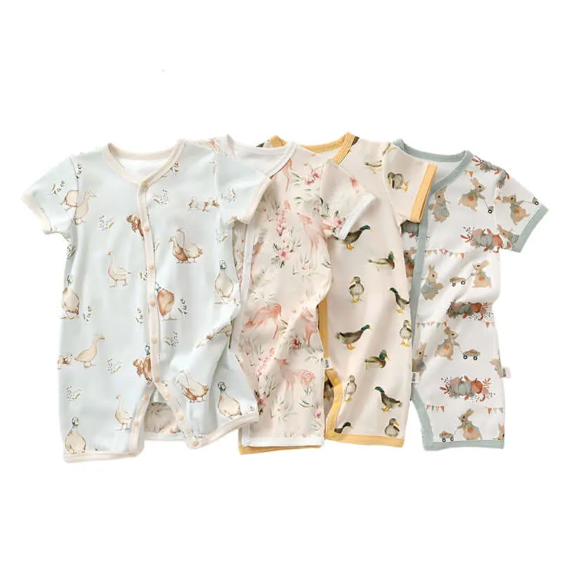 Short Sleeve Cotton Romper