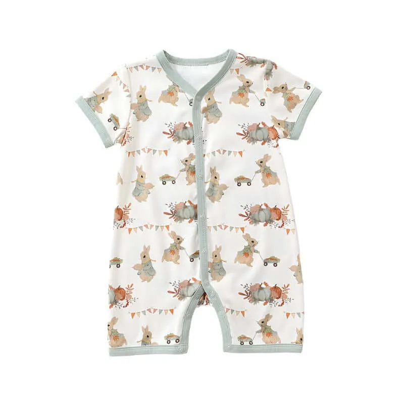 Short Sleeve Cotton Romper