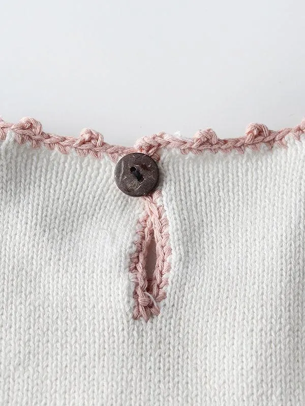 Spanish Style Knit Wear Bow Sleeveless Bodysuit