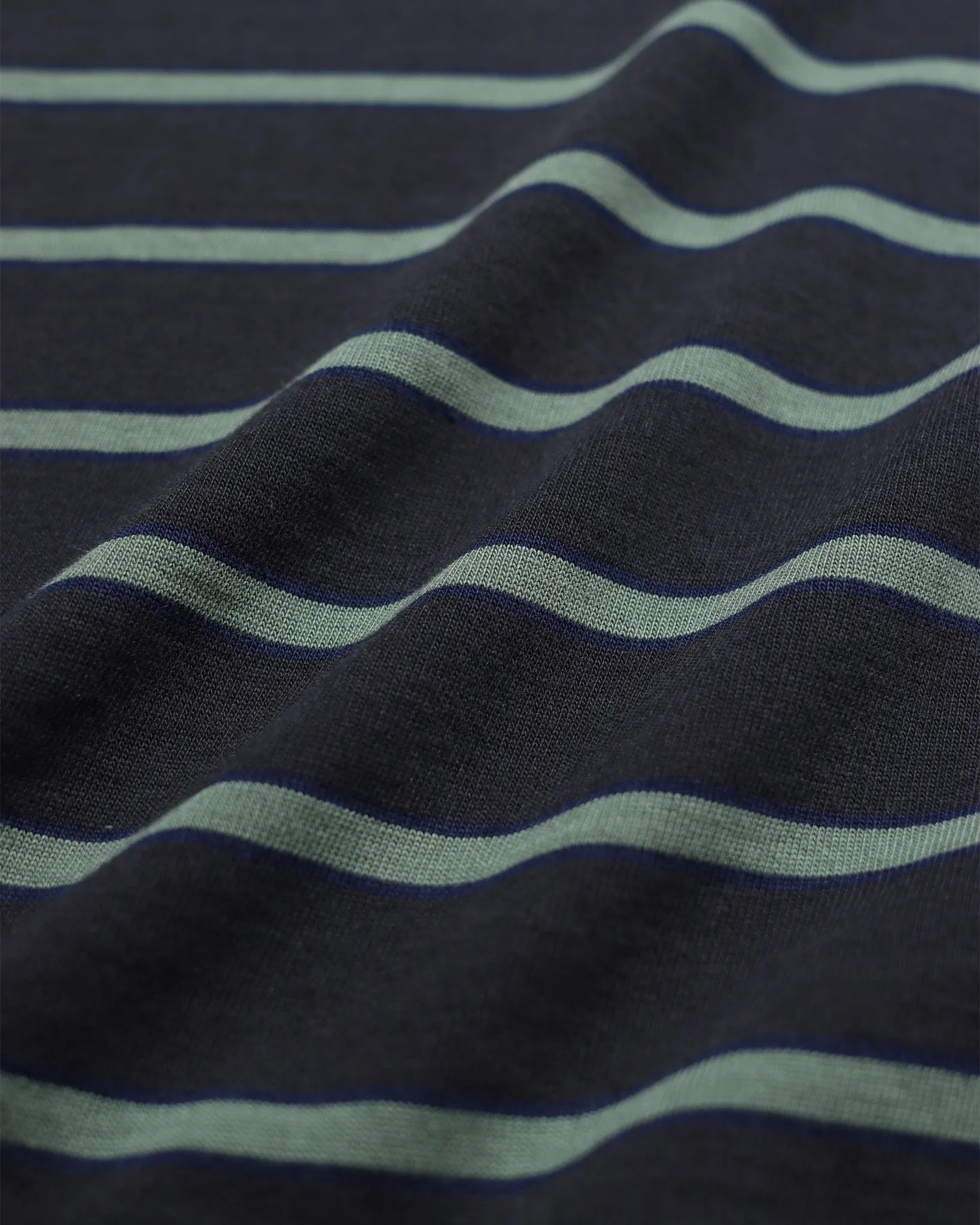 Tres Sripe T-Shirt - Dark Grey / Forest Green