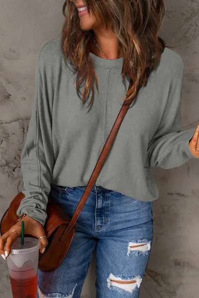 Womens Green Long Sleeve T-Shirt