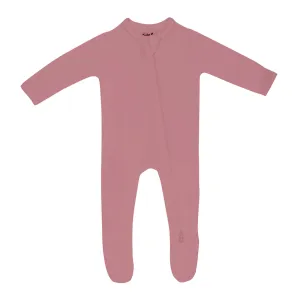 Zipper Footie, Dusty Rose